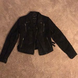 Black Rivet Black Genuine Leather Jacket